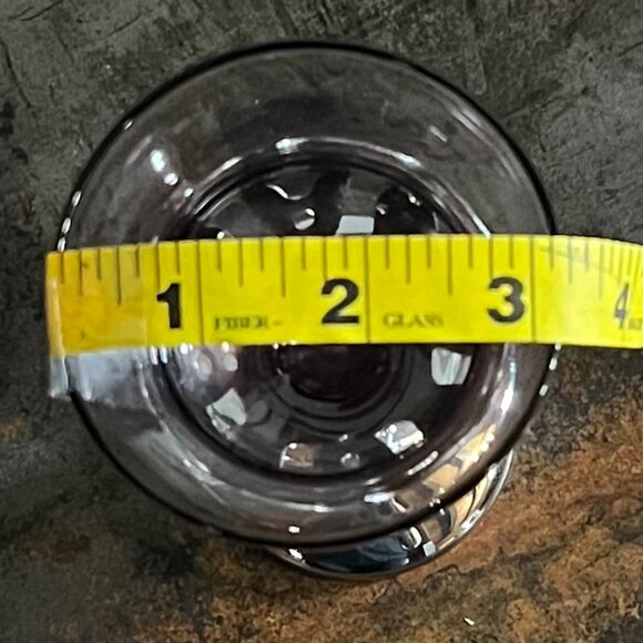 Vtg Set of 6 Wine Glasses/Goblets w/Colored Glass & Silver-Plated Stem & Base - Picture 7 of 11